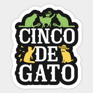 Cinco De Gato Sticker